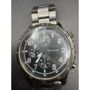 Structure Men’s Chronograph Watch 33881 124 Gunmetal Stainless Steel 51mm